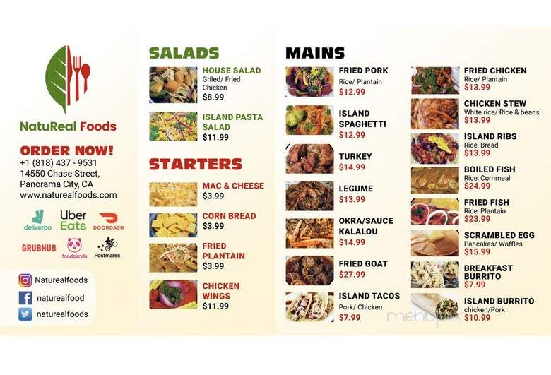 NatuReal Foods - Los Angeles, CA menu_pic