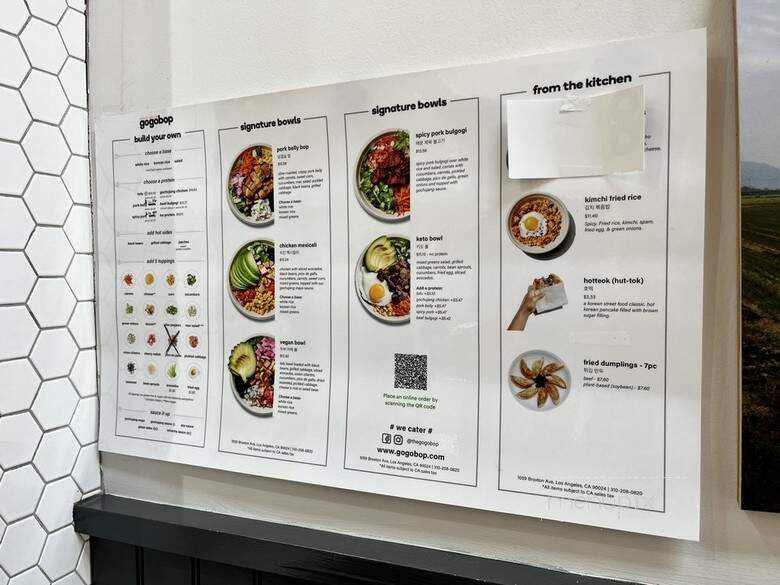 Gogobop - Los Angeles, CA menu_pic