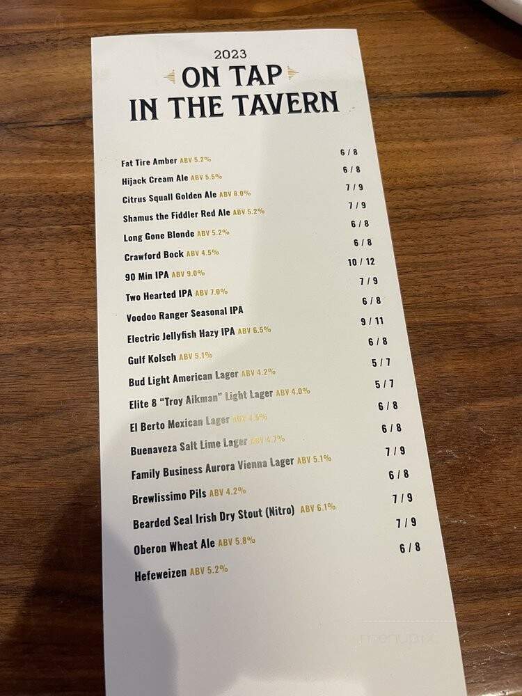 The League Kitchen & Tavern - Bee Cave, TX menu_pic