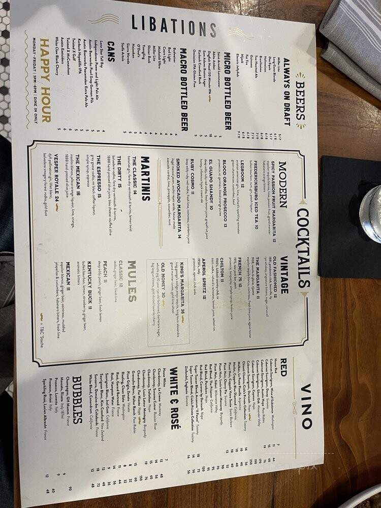 The League Kitchen & Tavern - Bee Cave, TX menu_pic