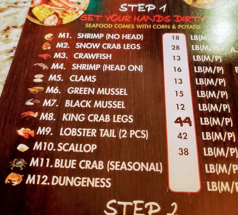 The Krazy Crab - Farmington, MI menu_pic