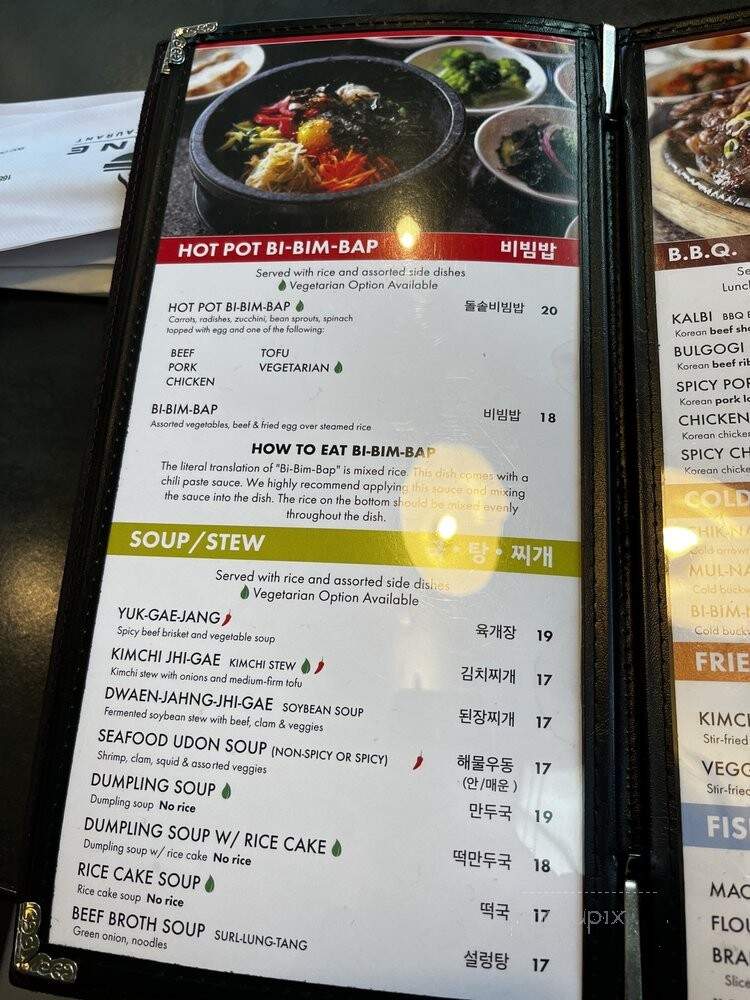 Stone Korean Restaurant - Bothell, WA menu_pic