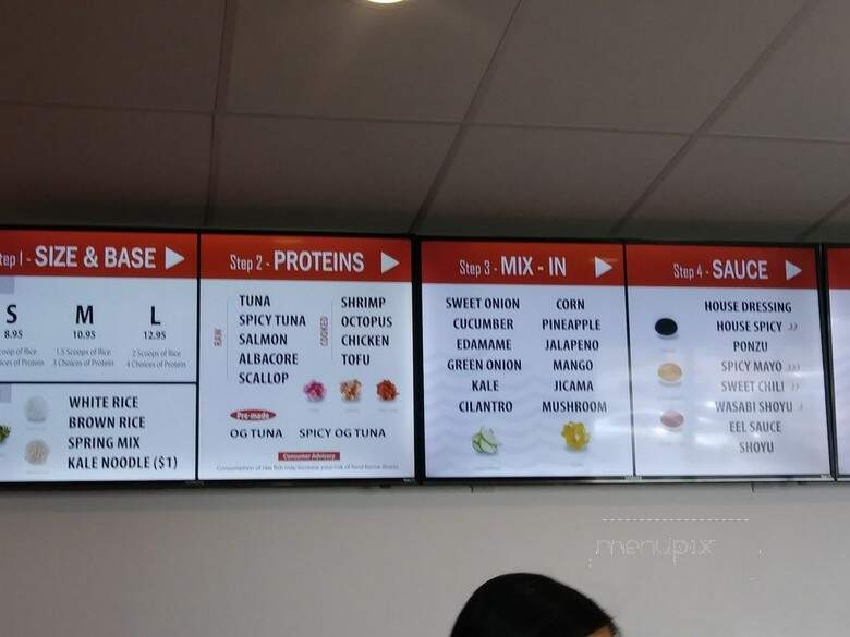 Poke Bar - El Paso, TX menu_pic