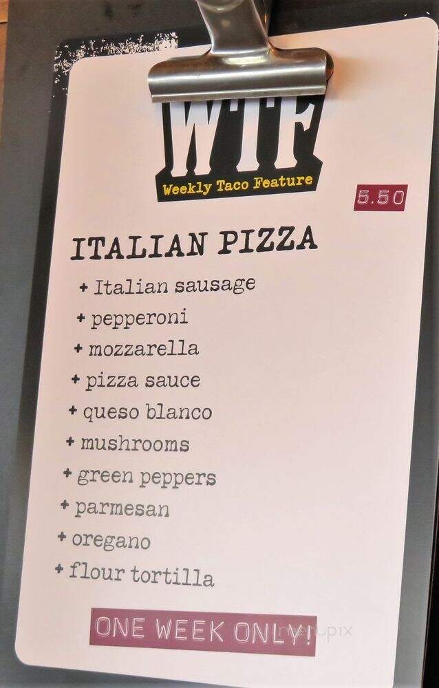 Velvet Taco - Houston, TX menu_pic