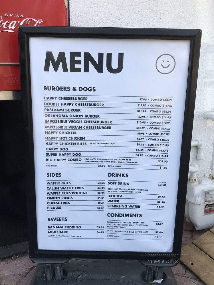 Happy Burger - Toronto, ON menu_pic