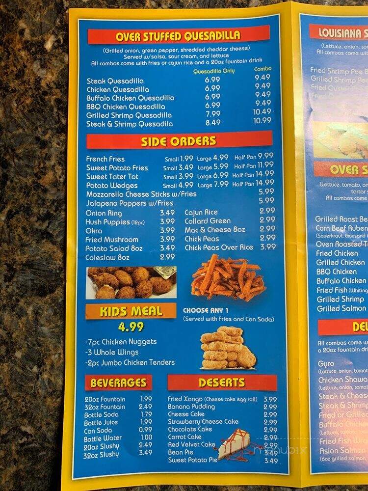 Sharks Fish & Chicken - Baltimore, MD menu_pic