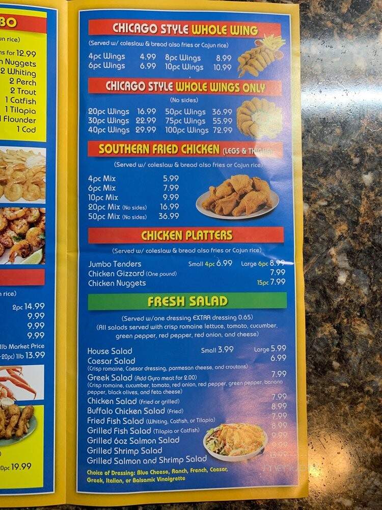 Sharks Fish & Chicken - Baltimore, MD menu_pic