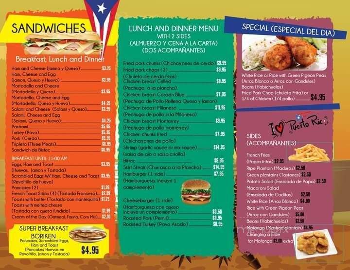 Boriken Deli - Lakeland, FL menu_pic