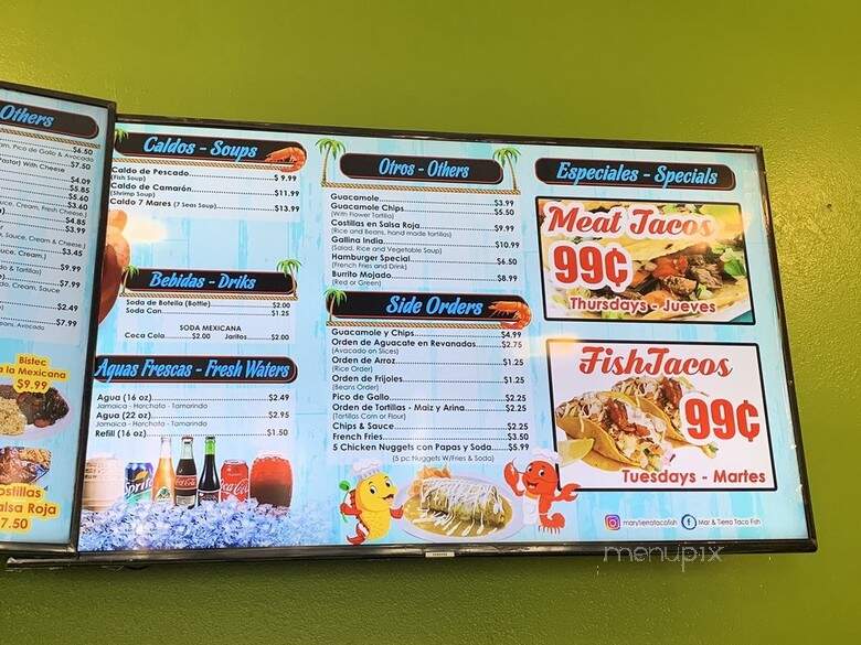 Mar Y Tierra Taco Fish - Norwalk, CA menu_pic