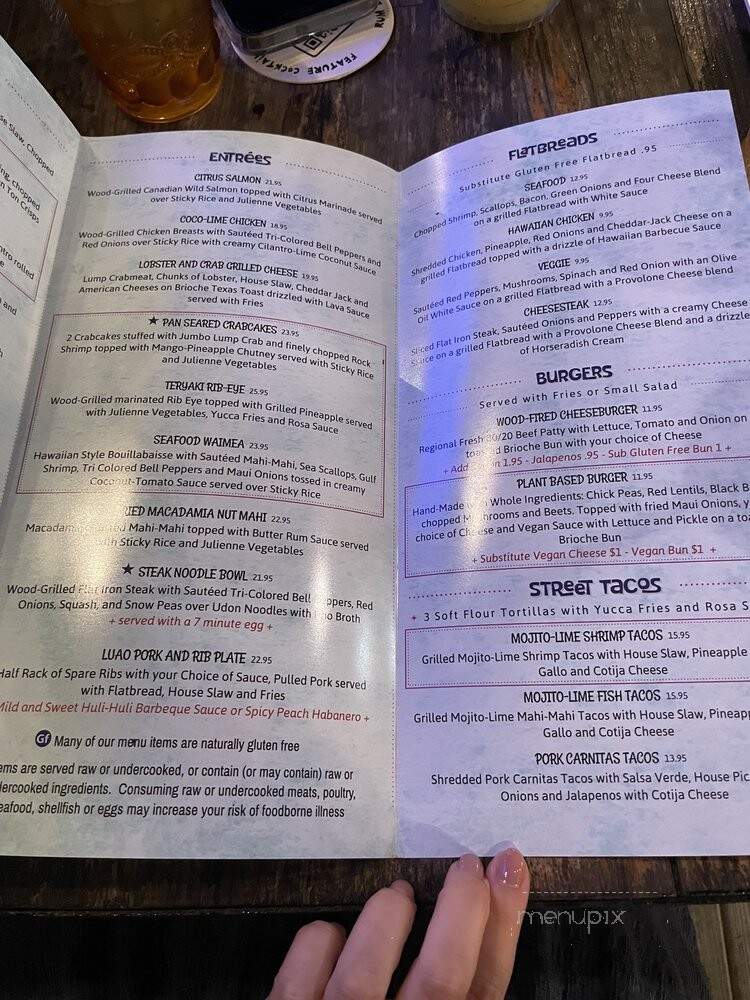Beachcombers Tiki Hut - Kill Devil Hills, NC menu_pic