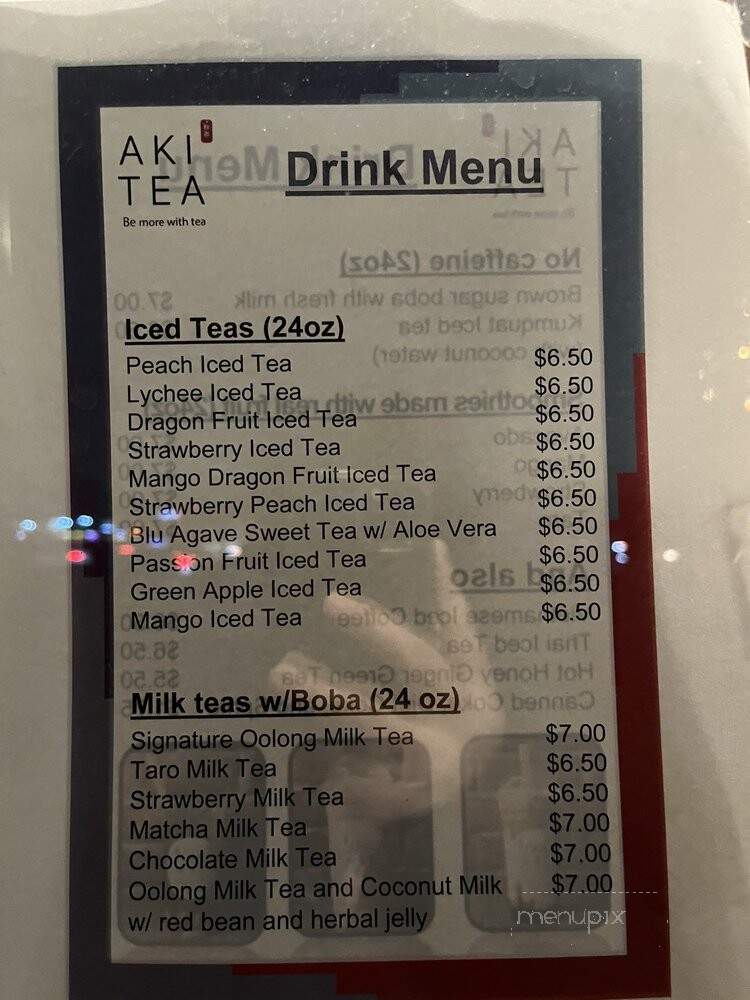 Palgong Tea - Glenview, IL menu_pic