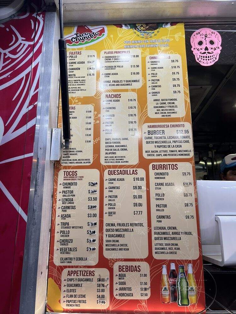 Taco Chundito - Miramar, FL menu_pic
