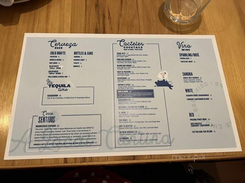 Bar Chido - Downers Grove, IL menu_pic