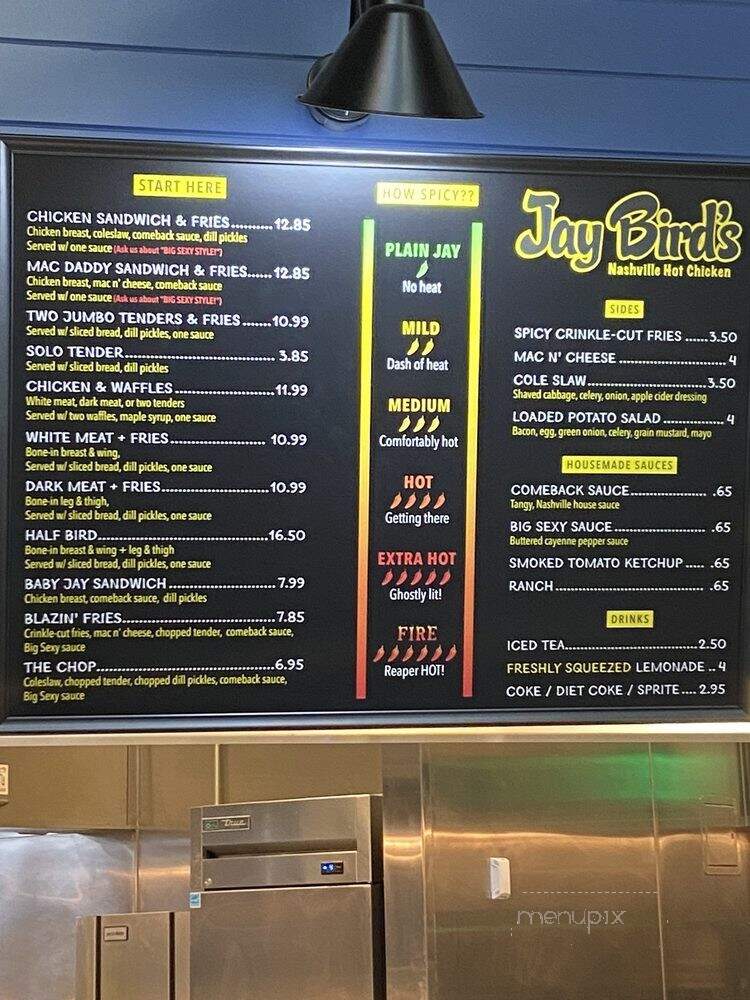Jay Bird's Chicken - Arcadia, CA menu_pic
