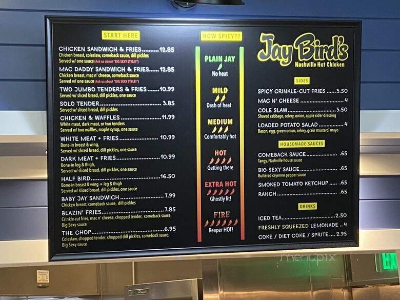 Jay Bird's Chicken - Arcadia, CA menu_pic
