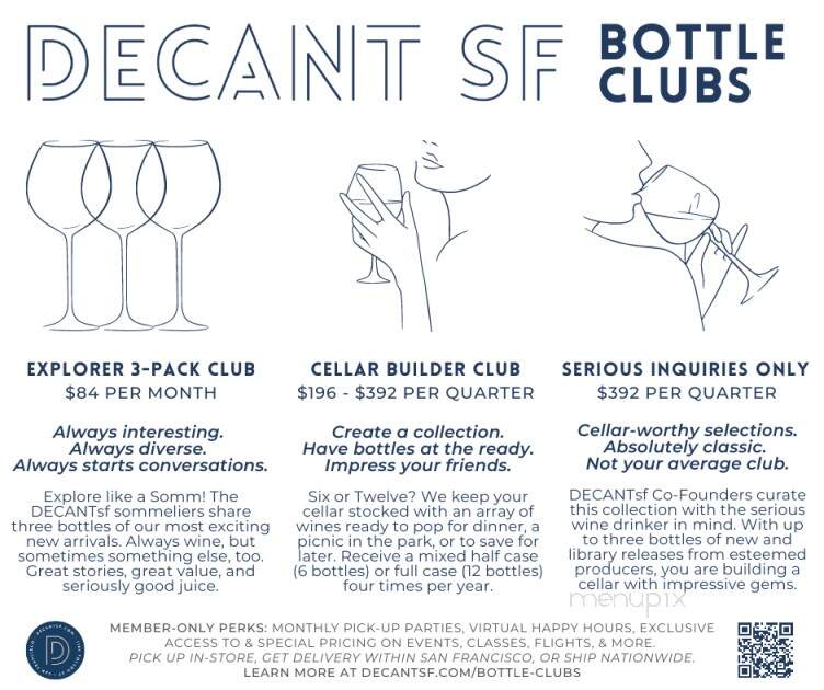 Decant SF - San Francisco, CA menu_pic