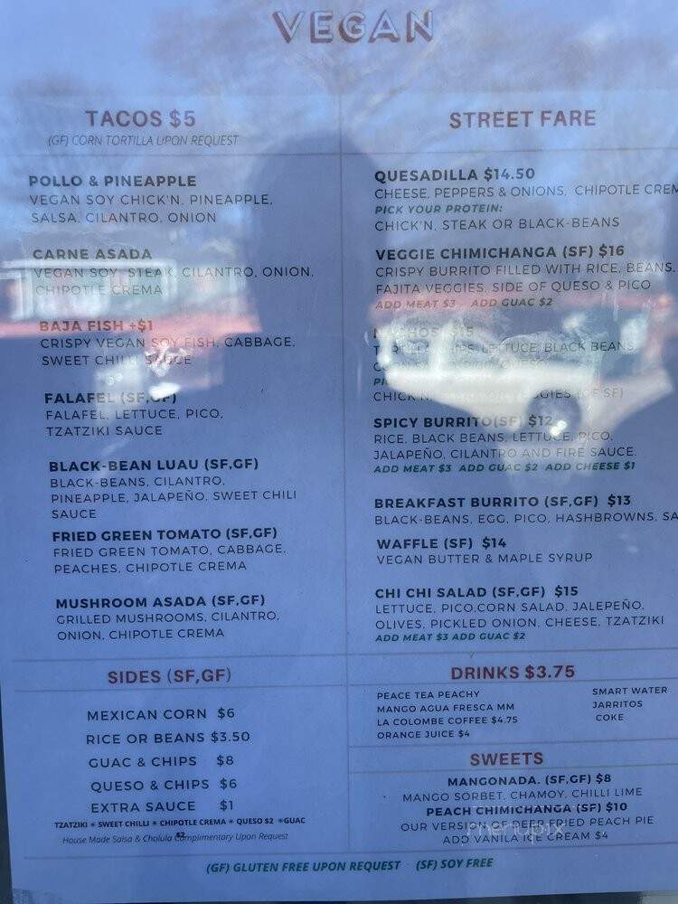 Chi Chi Vegan Taco Shop - Atlanta, GA menu_pic