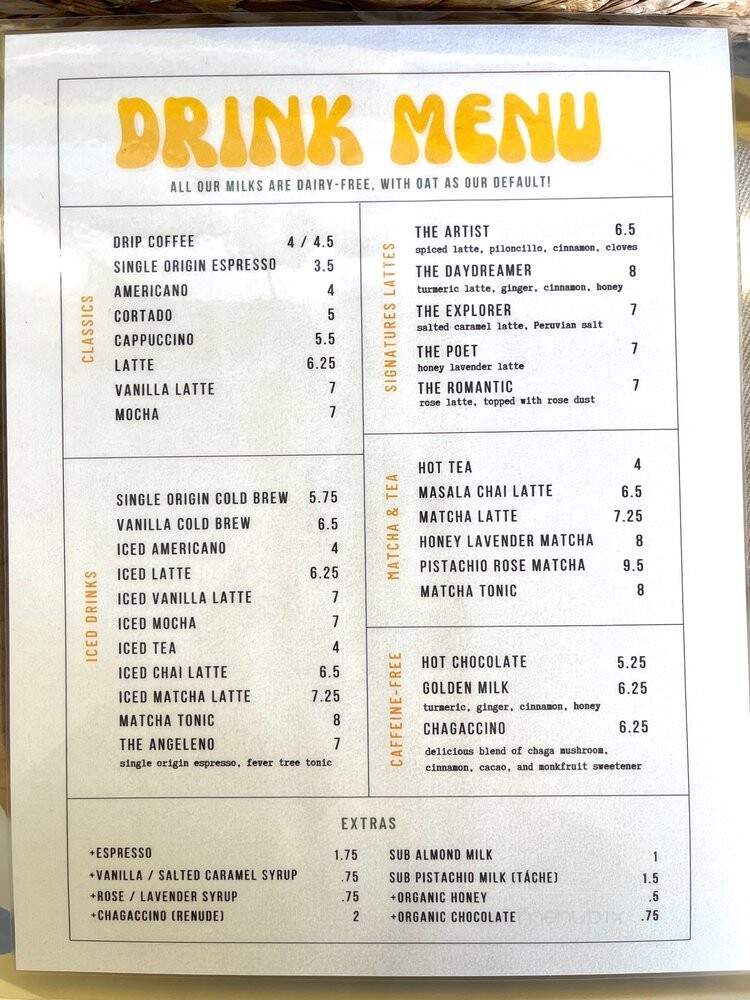 Farm Cup Coffee - West Hollywood, CA menu_pic