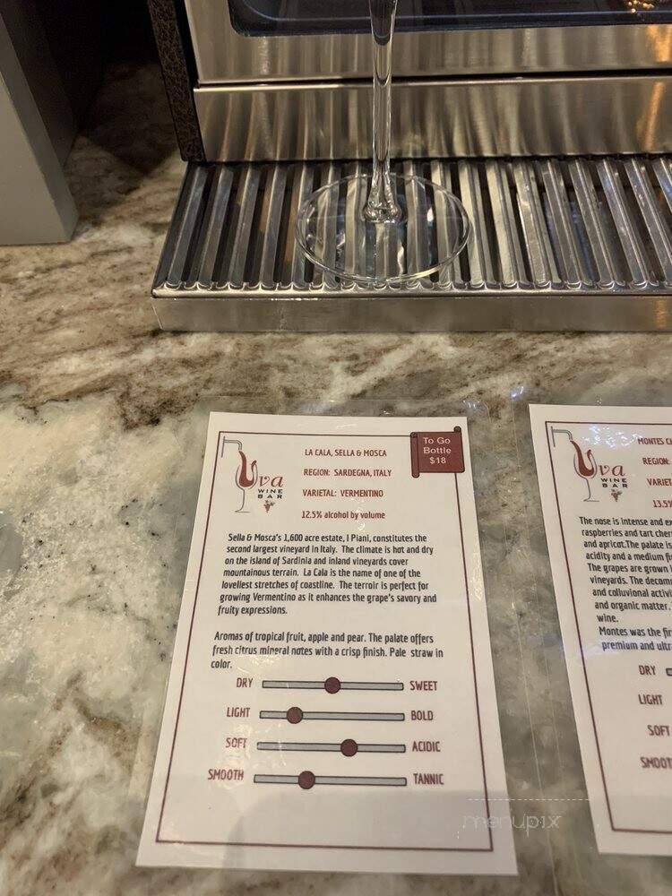 Uva Wine Bar - Plymouth, MA menu_pic