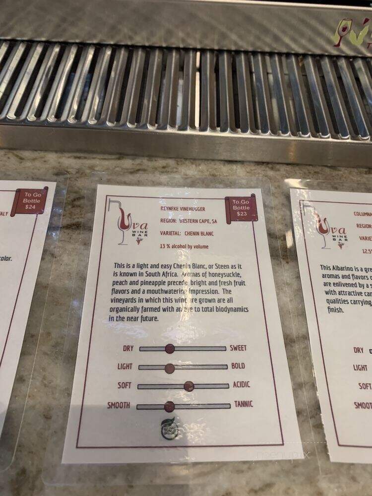 Uva Wine Bar - Plymouth, MA menu_pic