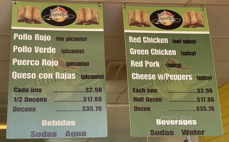 Patty's Tamales - Las Vegas, NV menu_pic