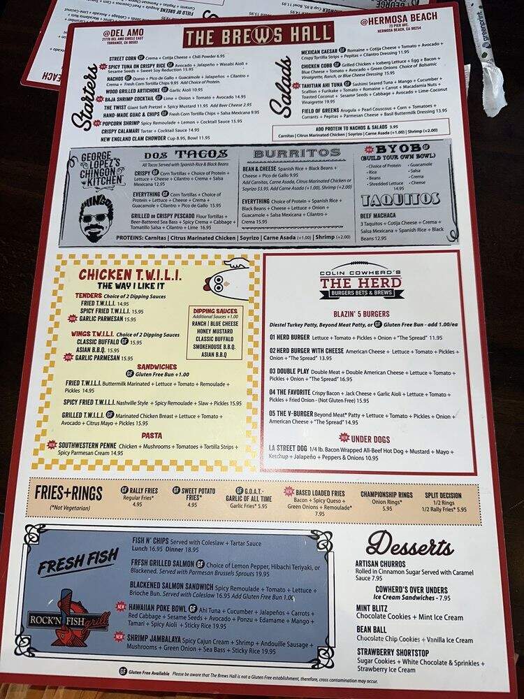 The Brews Hall - Hermosa Beach, CA menu_pic