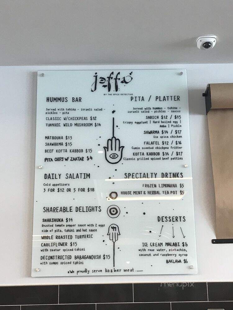 Jaffa - Miami, FL menu_pic
