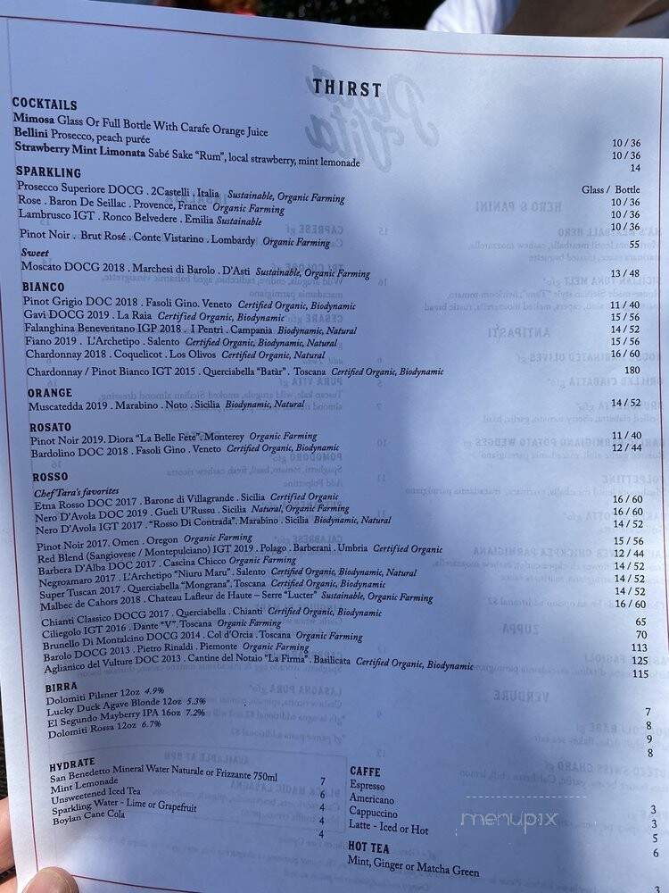 Pura Vita Pizzeria - West Hollywood, CA menu_pic