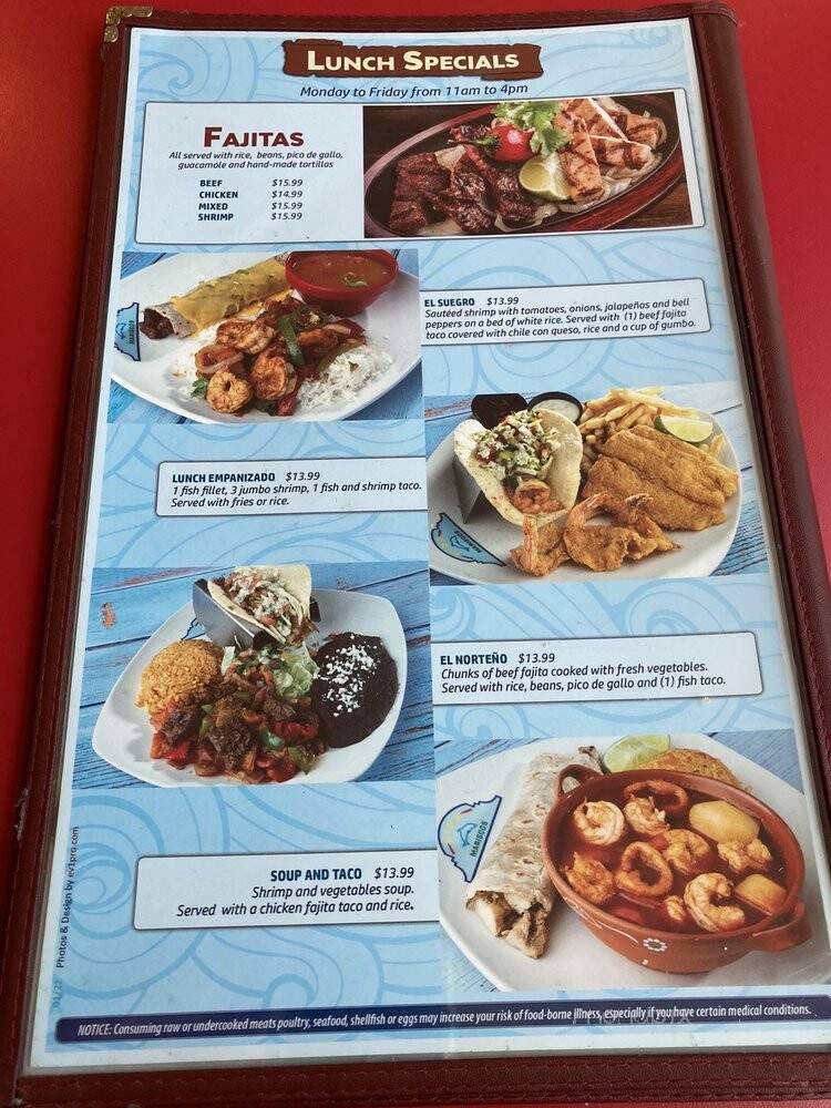 La Marisquera Ostioneria - Houston, TX menu_pic