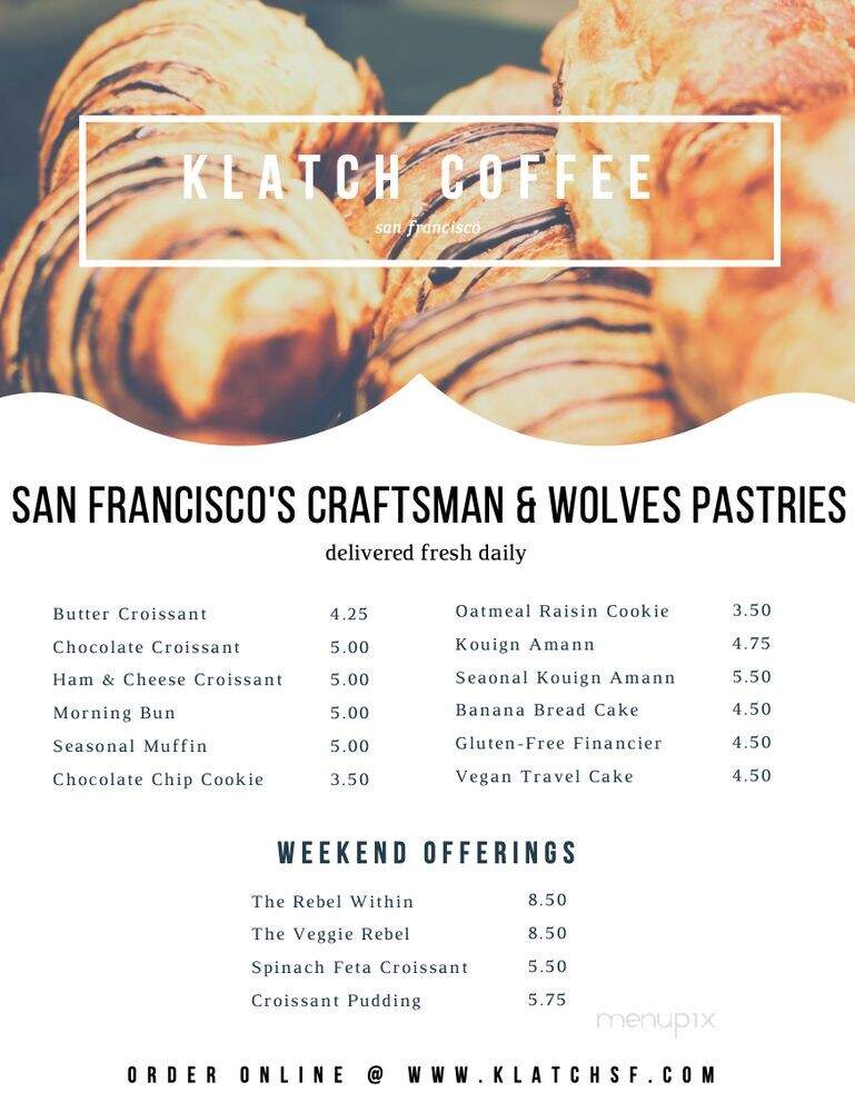 Coffee - San Francisco, CA menu_pic