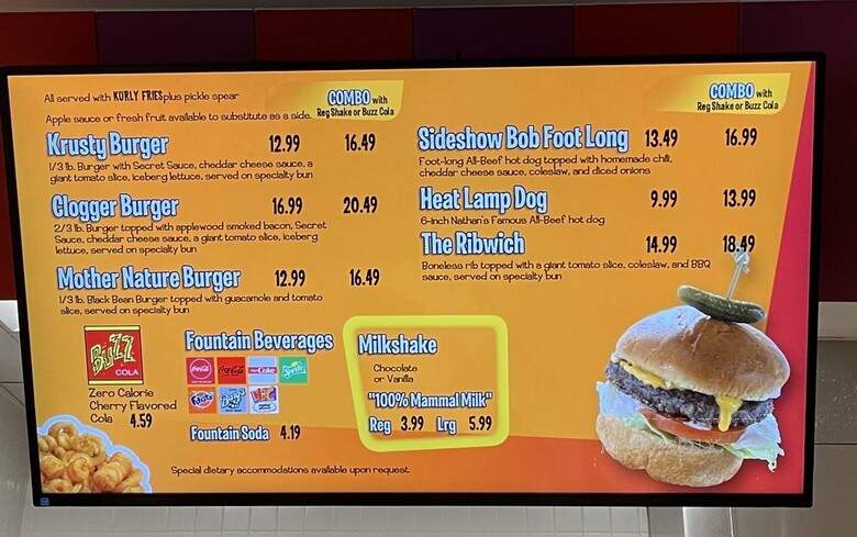 Krusty Burger - Orlando, FL menu_pic