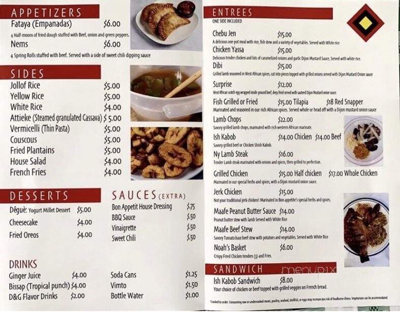 Bon Appetit Cuisine - Ypsilanti, MI menu_pic