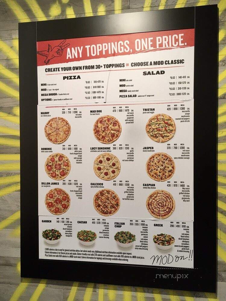 MOD Pizza - Towson, MD menu_pic