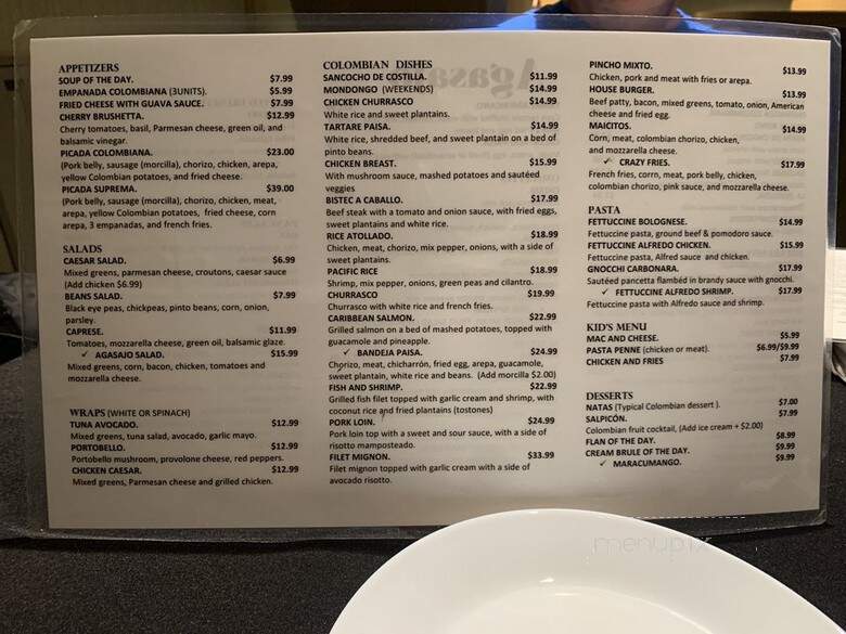 Agasajo Restaurant - Coral Gables, FL menu_pic