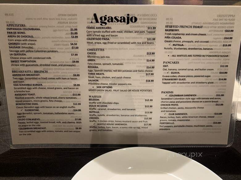 Agasajo Restaurant - Coral Gables, FL menu_pic