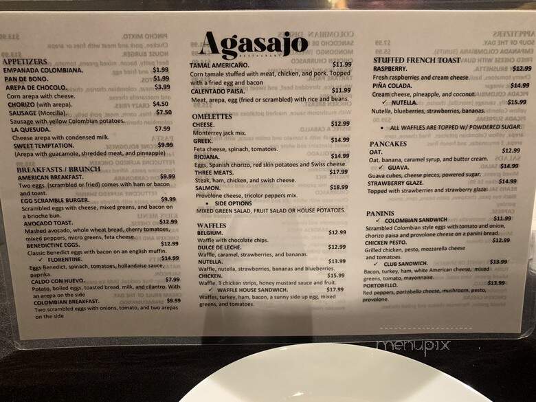 Agasajo Restaurant - Coral Gables, FL menu_pic