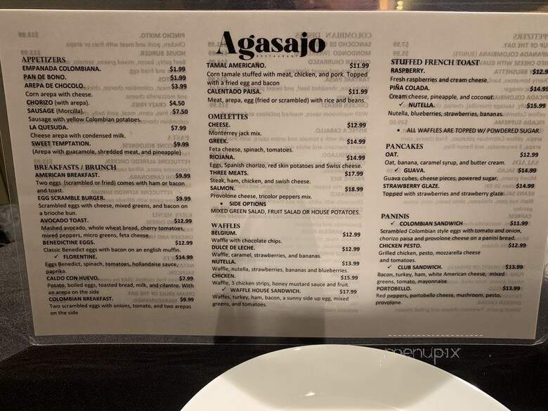 Agasajo Restaurant - Coral Gables, FL menu_pic