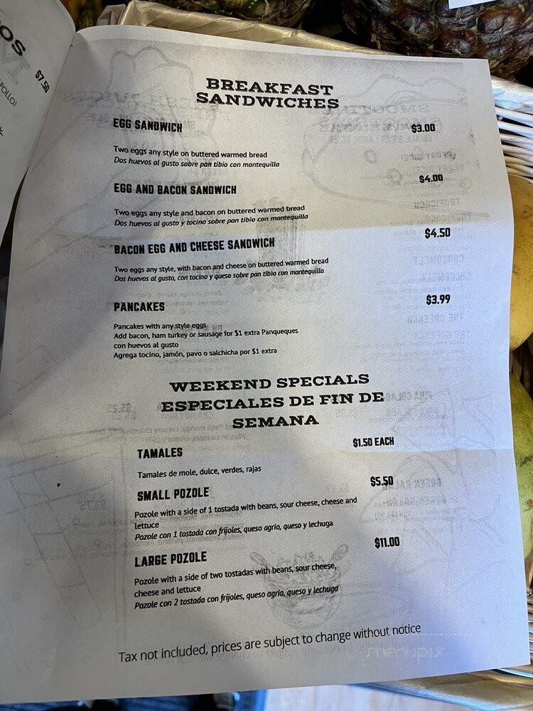 Mercadito - New York, NY menu_pic