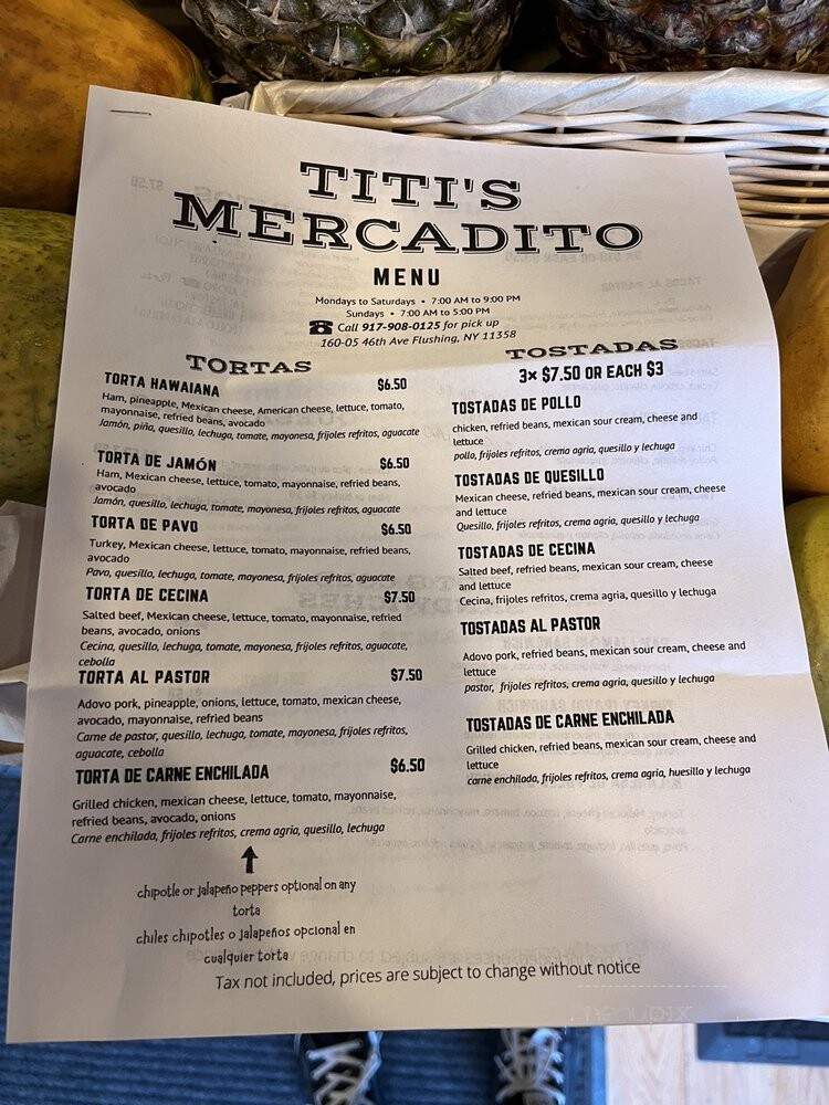 Mercadito - New York, NY menu_pic
