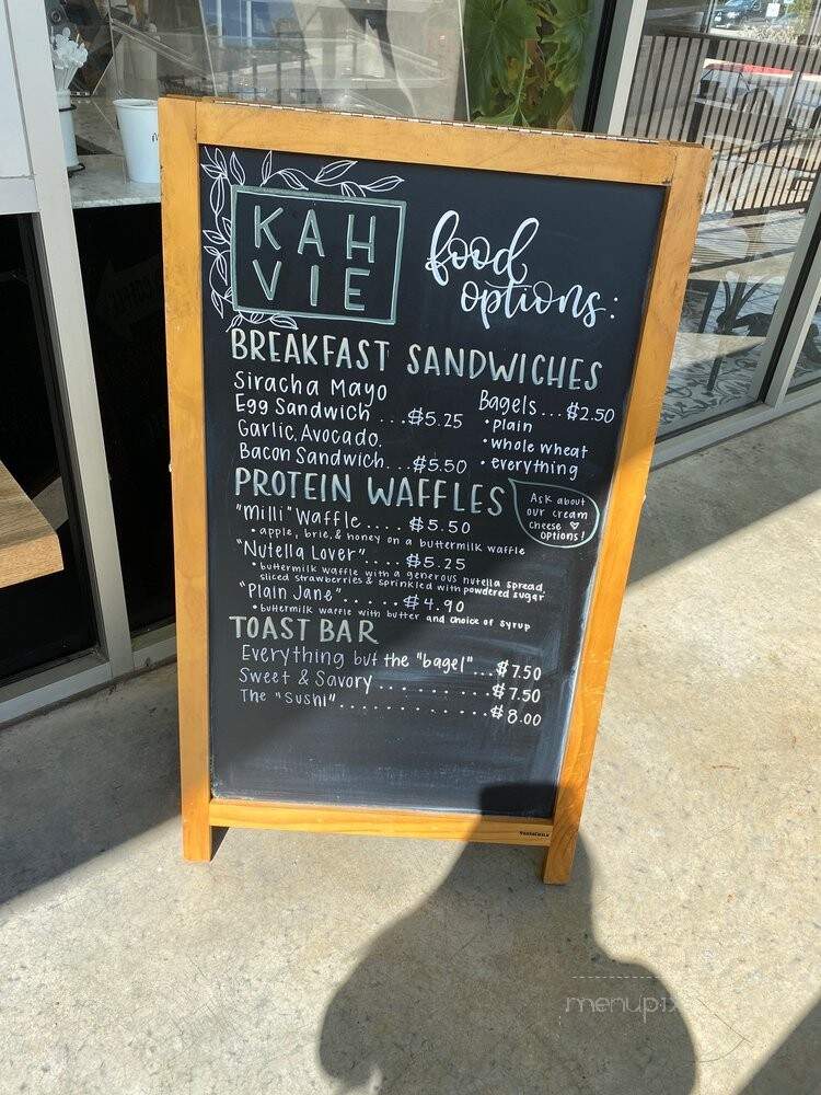 Kahvie Cafe - San Marcos, TX menu_pic