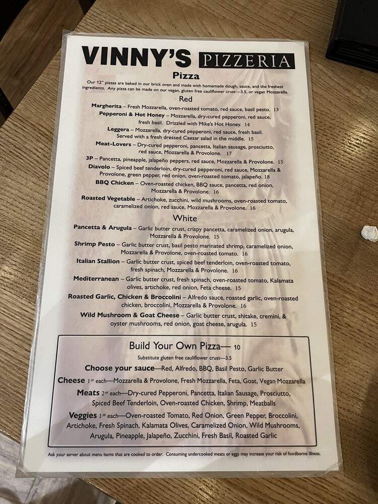 Vinny's Pizzeria - Bay City, MI menu_pic