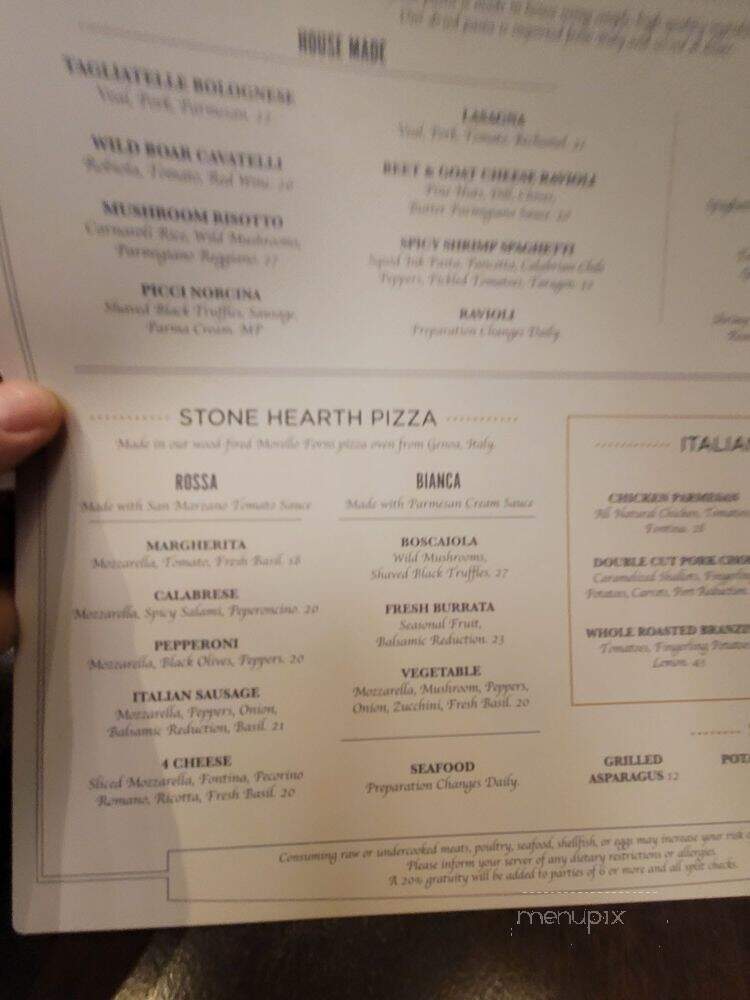 Dulivia Ristorante Italiano - Springdale, UT menu_pic