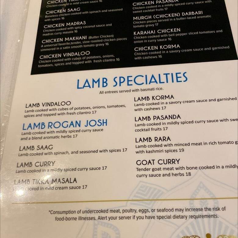 Blue Royal Indian Cuisine - Medford, OR menu_pic