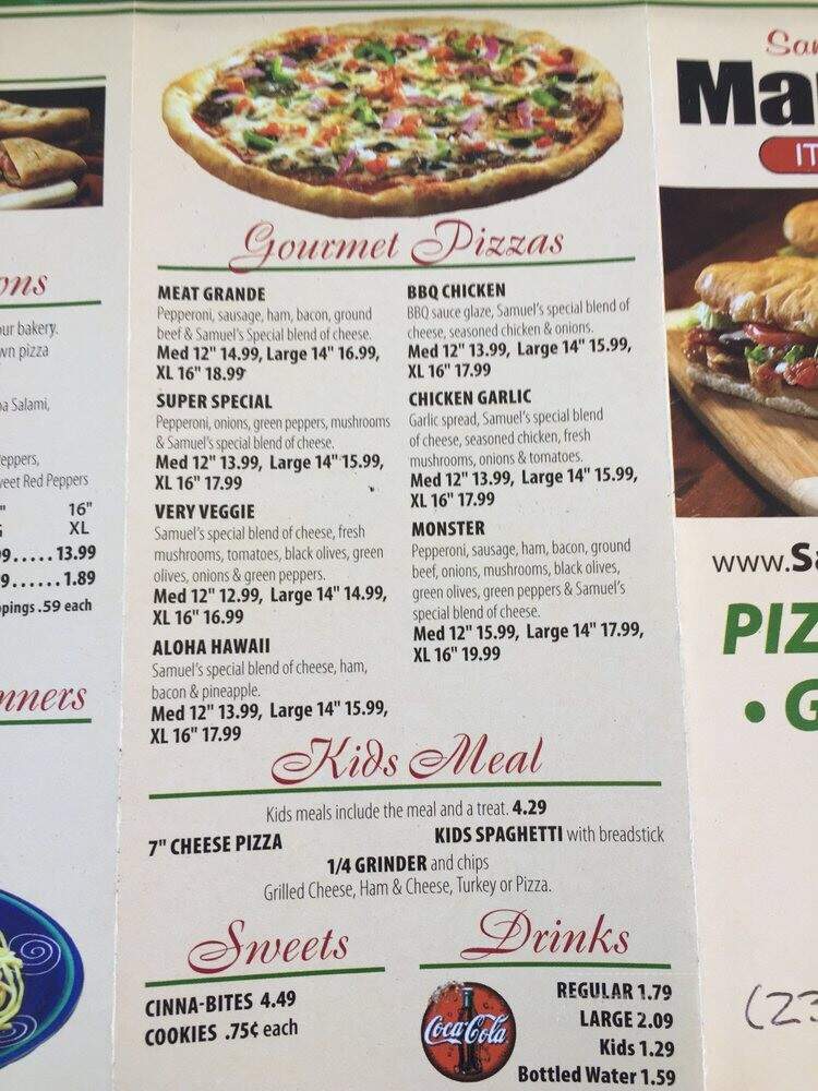Samuel Mancino's Italian Eatery - Naples, FL menu_pic