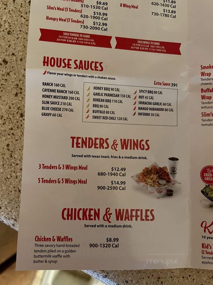 Slim Chickens - Waco, TX menu_pic