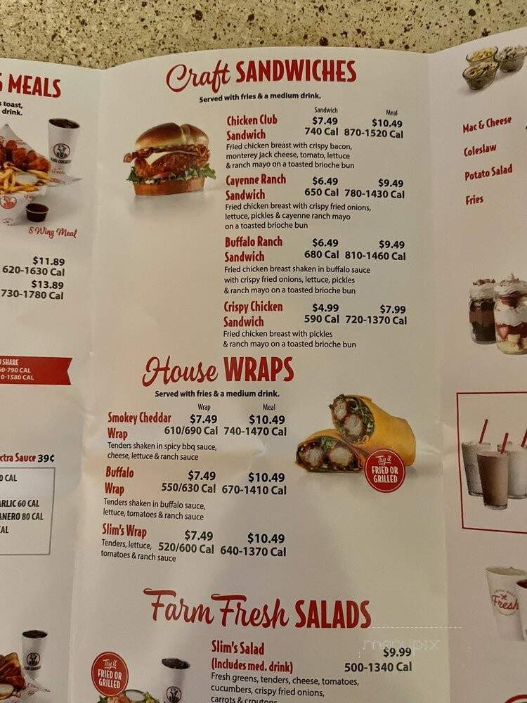 Slim Chickens - Waco, TX menu_pic
