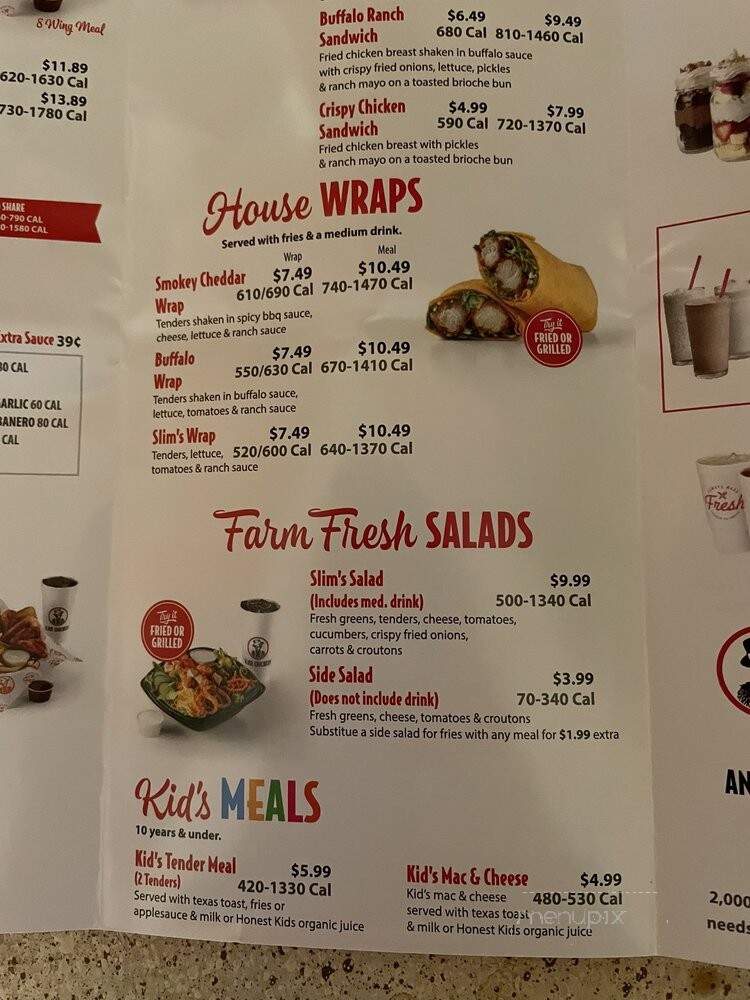 Slim Chickens - Waco, TX menu_pic