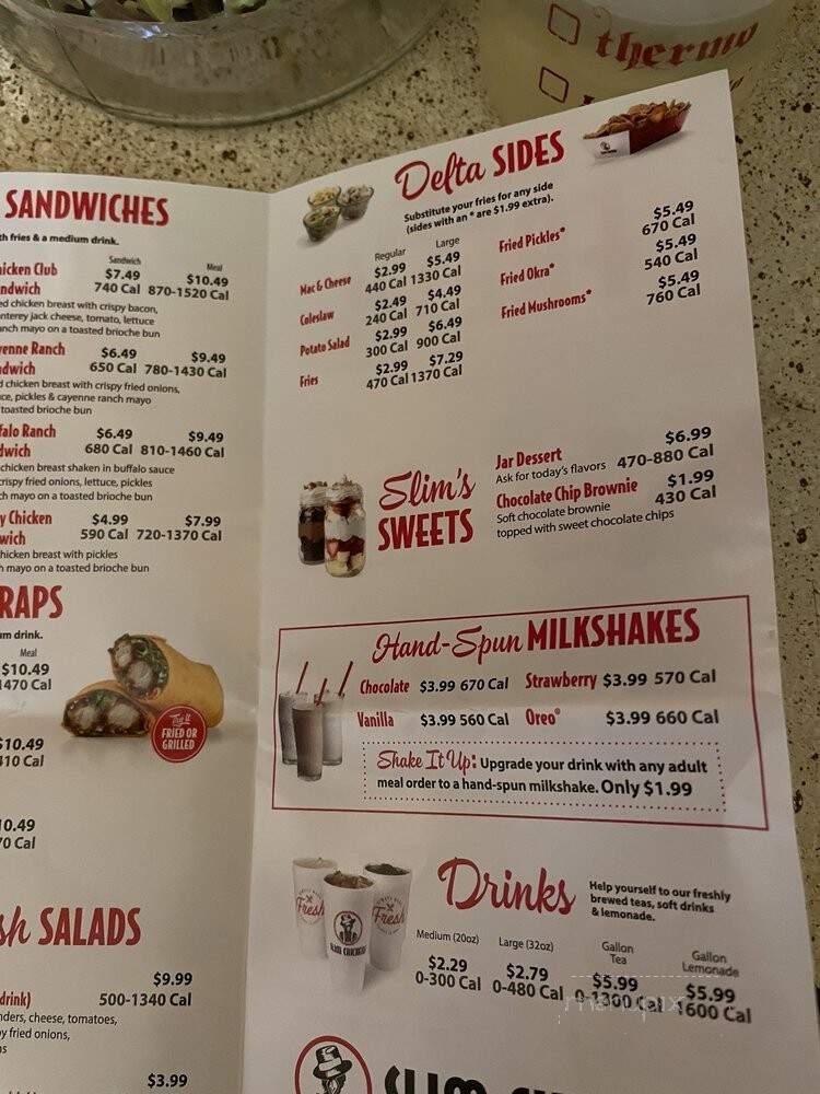 Slim Chickens - Waco, TX menu_pic
