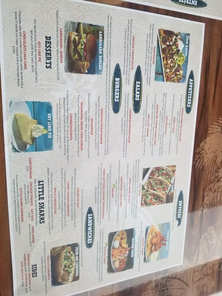 LandShark Bar & Grill - North Myrtle Beach, SC menu_pic