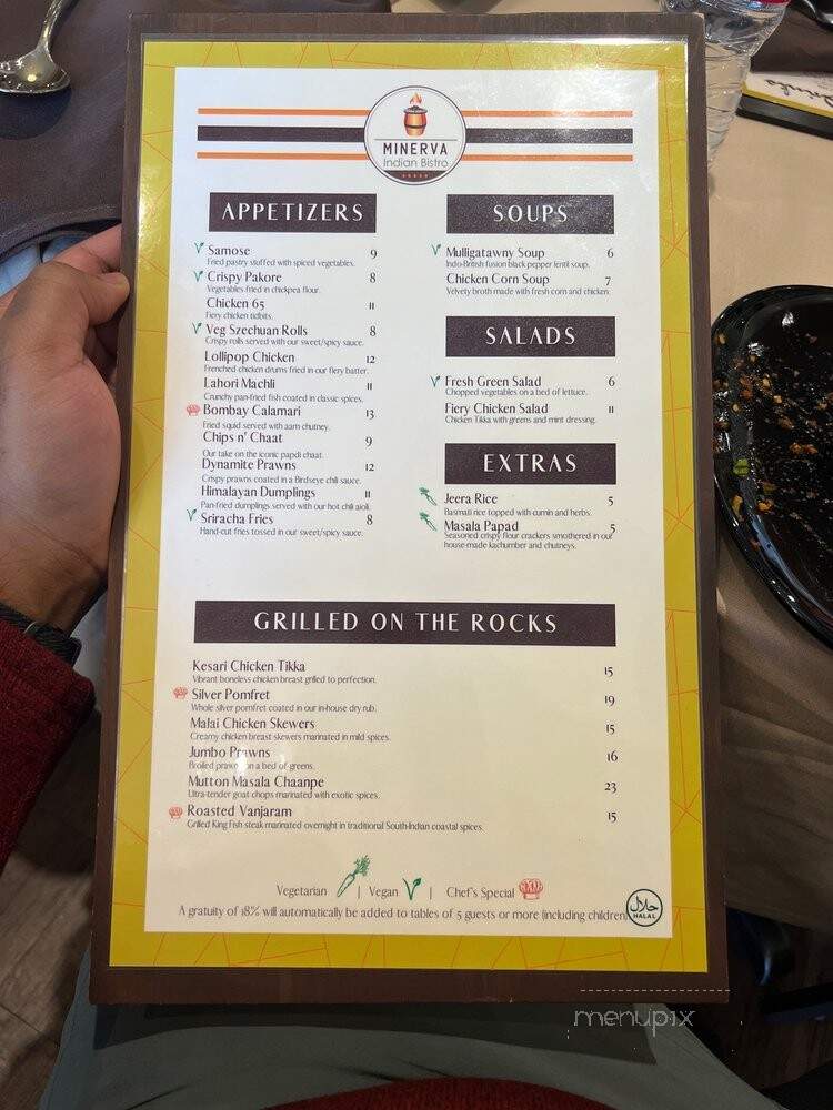 Minerva Indian Bistro - Plano, TX menu_pic